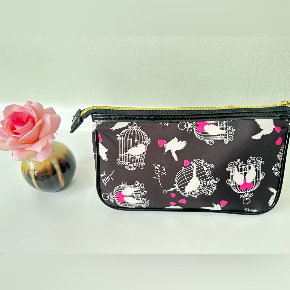 Bird and Cages Print XOX Betsey CosmeticsBag - Picture 2 of 10